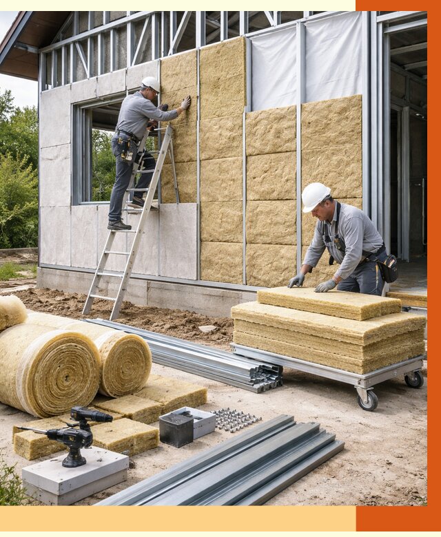 Утепление дома из ЛСТК в Златоусте от 5361 руб./м² — профессионально | ТепломастерЗлт