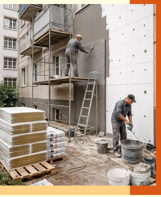 Утепление квартиры снаружи в Златоусте от 6341 руб/м2 под ключ | ТепломастерЗлт