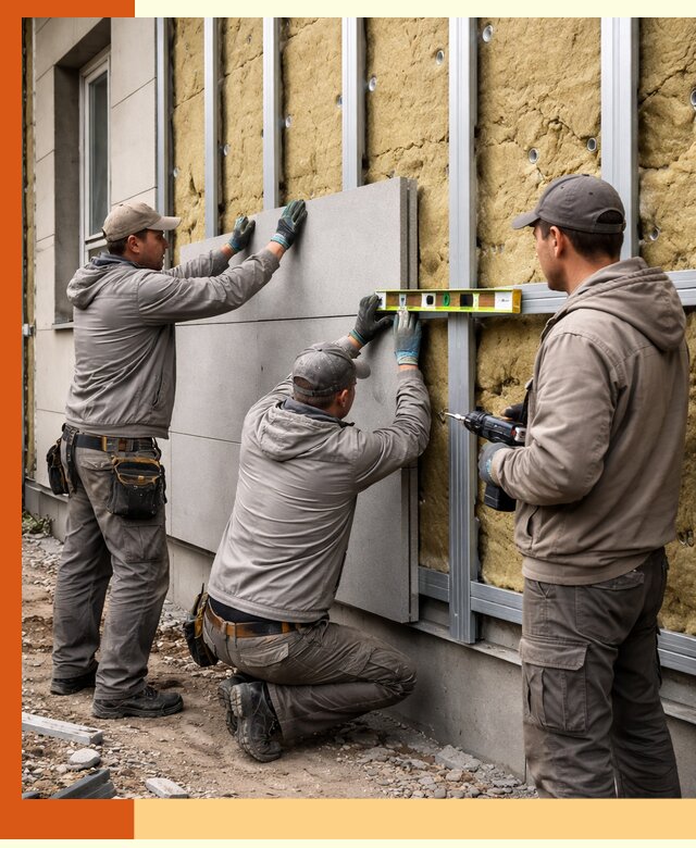 Утепление вентилируемого фасада под ключ в Златоусте