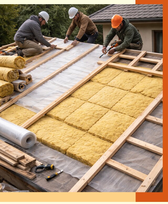 Утепление скатной крыши в Златоусте от 1289 руб./м2 под ключ | ТепломастерЗлт