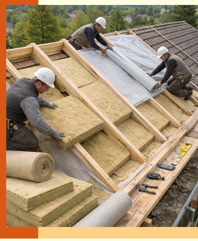 Утепление скатной крыши в Златоусте качественно и надёжно