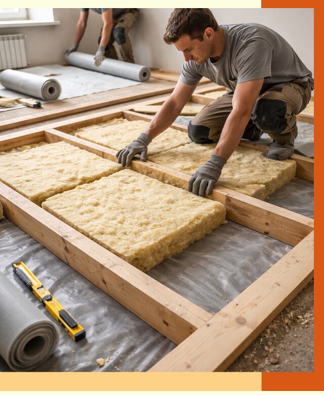 Утепление деревянного пола в Златоусте от 1547 руб./м2 под ключ | ТепломастерЗлт