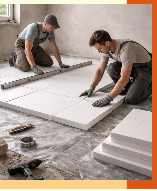 Утепление бетонного пола в Златоусте от 2578 руб/м2 — монтаж и цена | ТепломастерЗлт