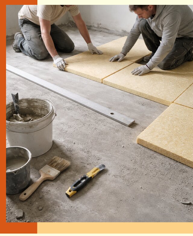 Утепление бетонного пола в Златоусте профессионально и недорого