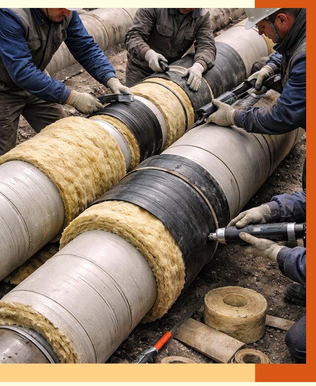 Утепление трубопровода в Златоусте под ключ от 1907 руб. — надежно и выгодно | ТепломастерЗлт