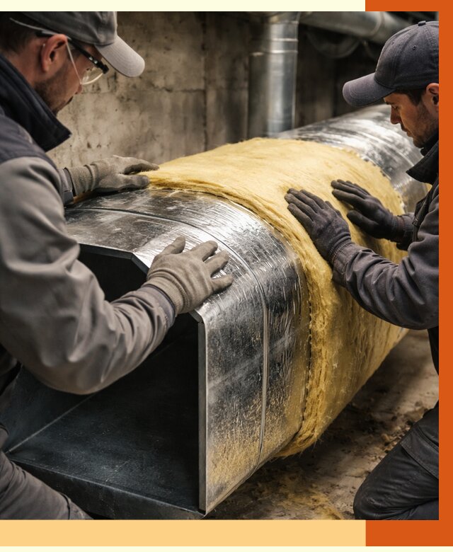 Утепление воздуховодов в Златоусте от 4330 руб. — теплоизоляция вентиляции | ТепломастерЗлт