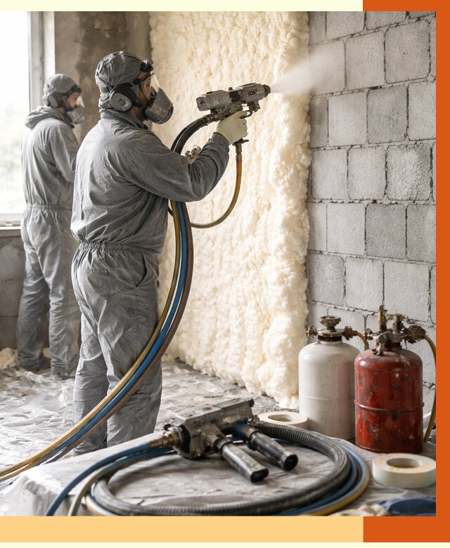 Утепление блочной стены ППУ в Златоусте от 4382 руб./м² — ТепломастерЗлт