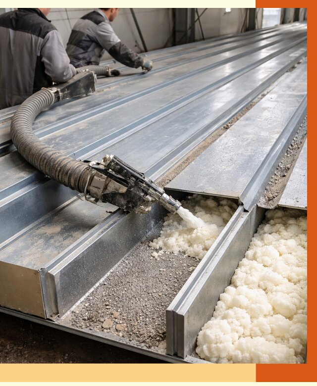 Заполнение пустот кровельных панелей в Златоусте от 7423 руб. под ключ | ТепломастерЗлт