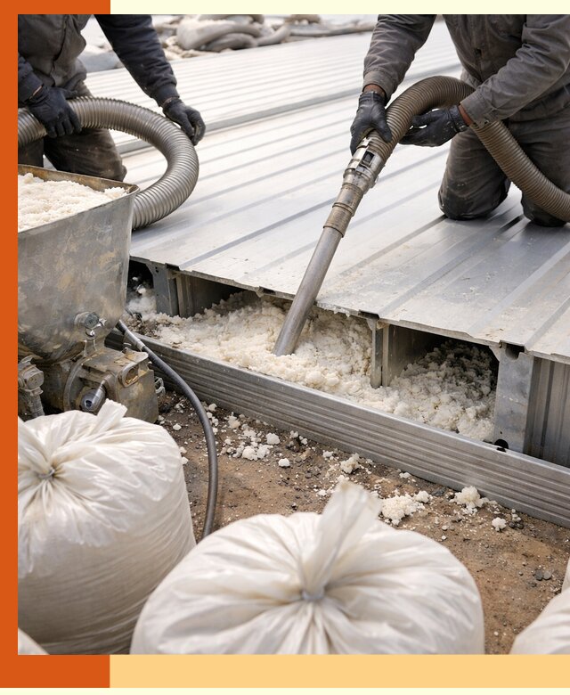 Заполнение пустот кровельных панелей пенными и мокрыми герметиками в Златоусте