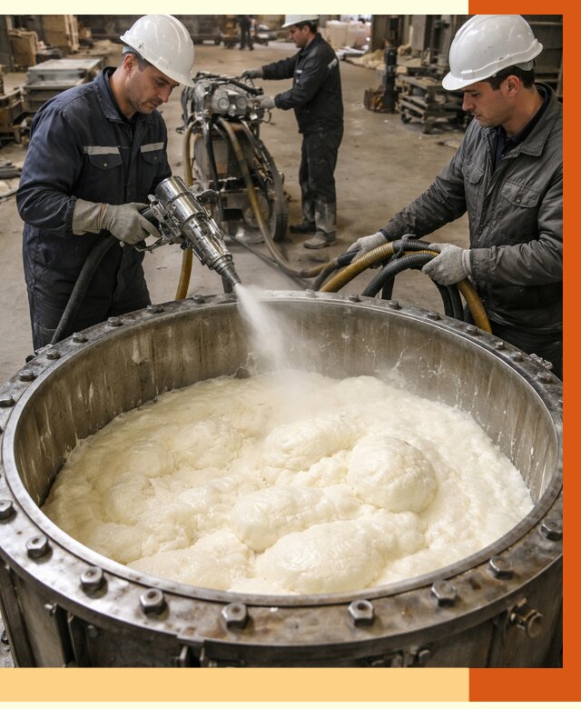 Заливка ППУ в емкости в Златоусте от 7475 руб. — утепление емкости под ключ | ТепломастерЗлт