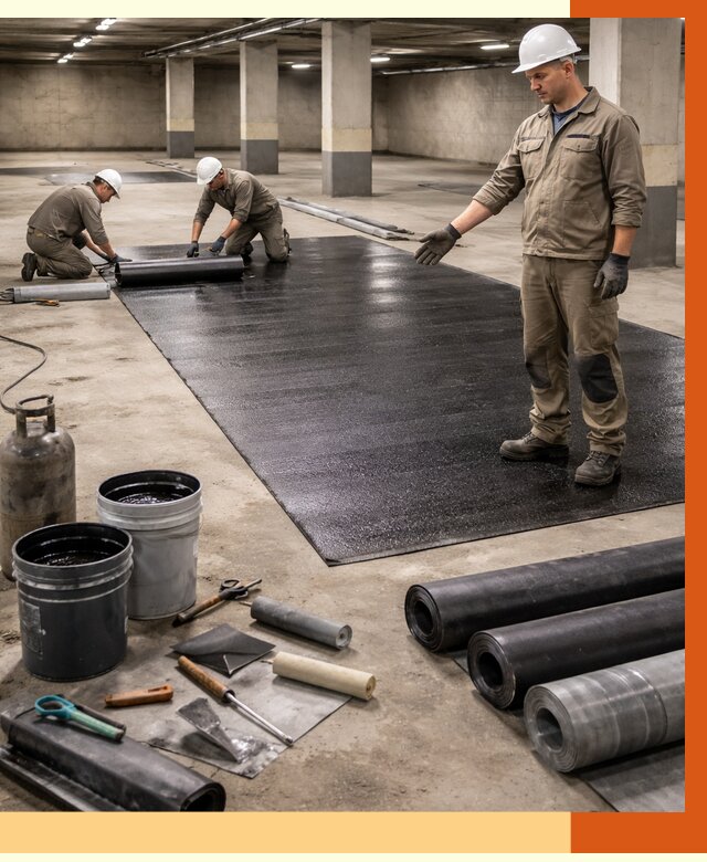 Гидроизоляция паркинга в Златоусте от 1237 руб/м² — профессиональная защита | ТепломастерЗлт